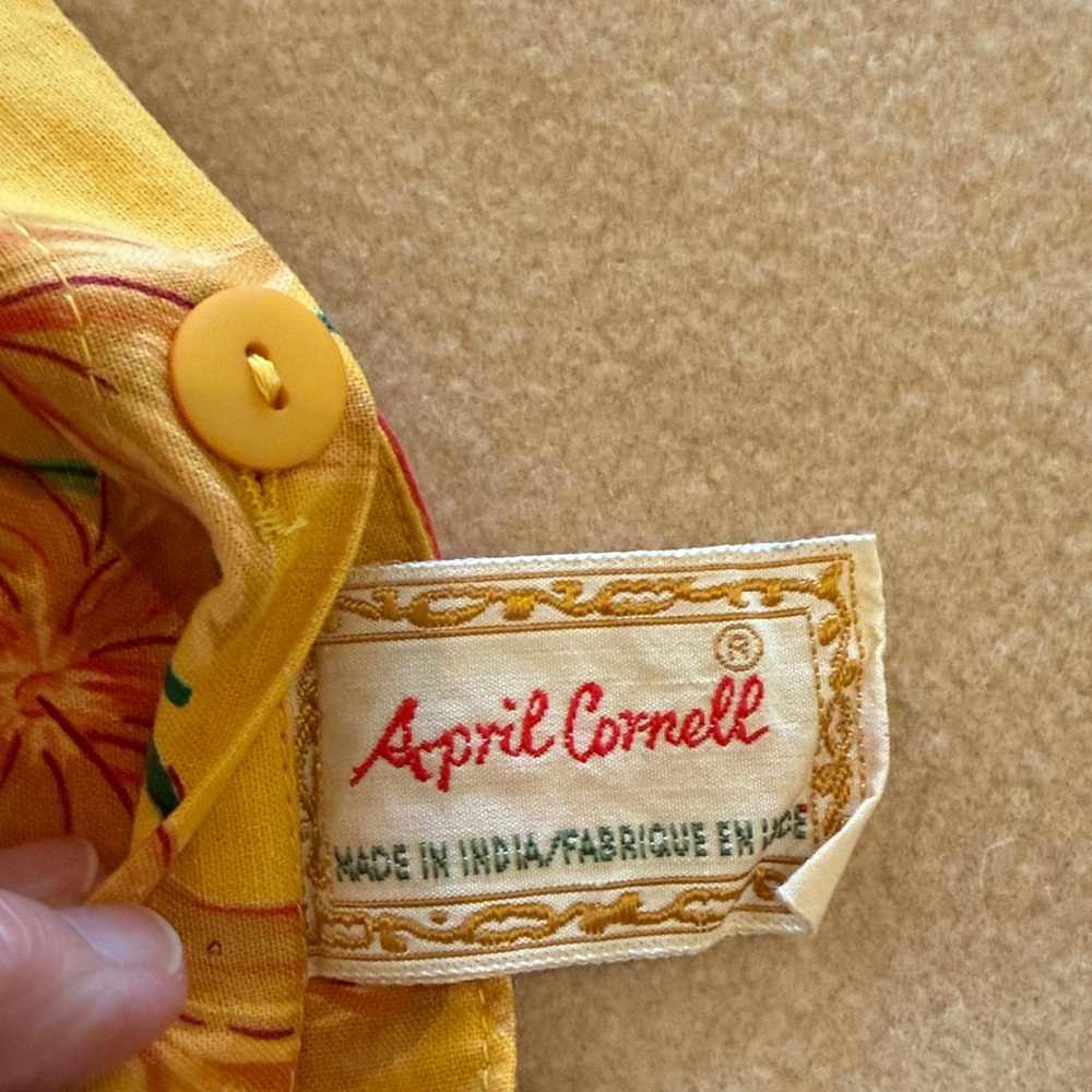 April Cornell Yellow and Green Accent Pillow - Picture 7 of 8